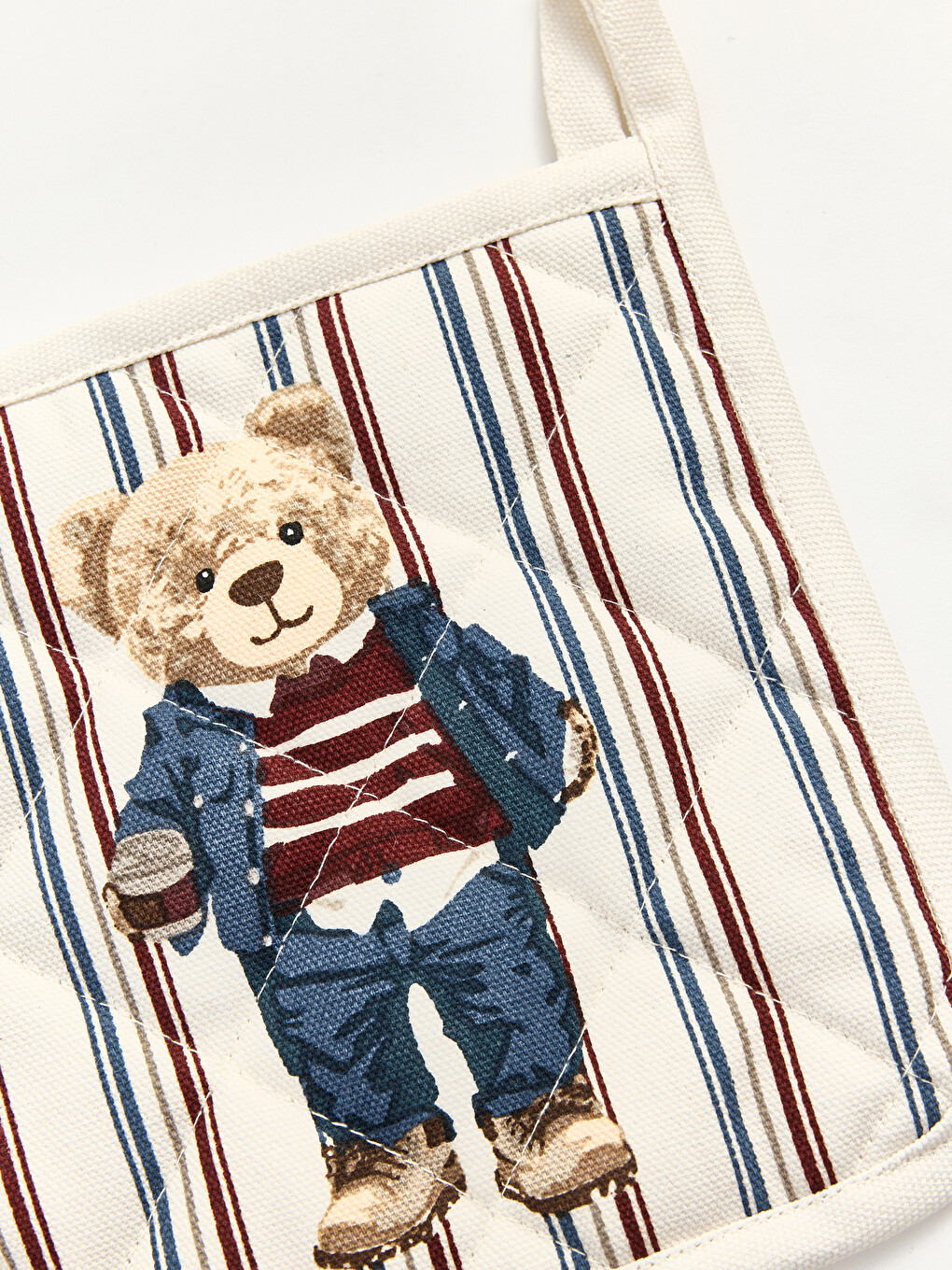 Karışık Ayı Teddy Nakışlı Fırın Eldiveni Ve Tutaç-5
