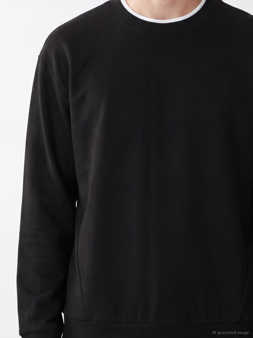 Crew Neck Embroidered Sweatshirt-2