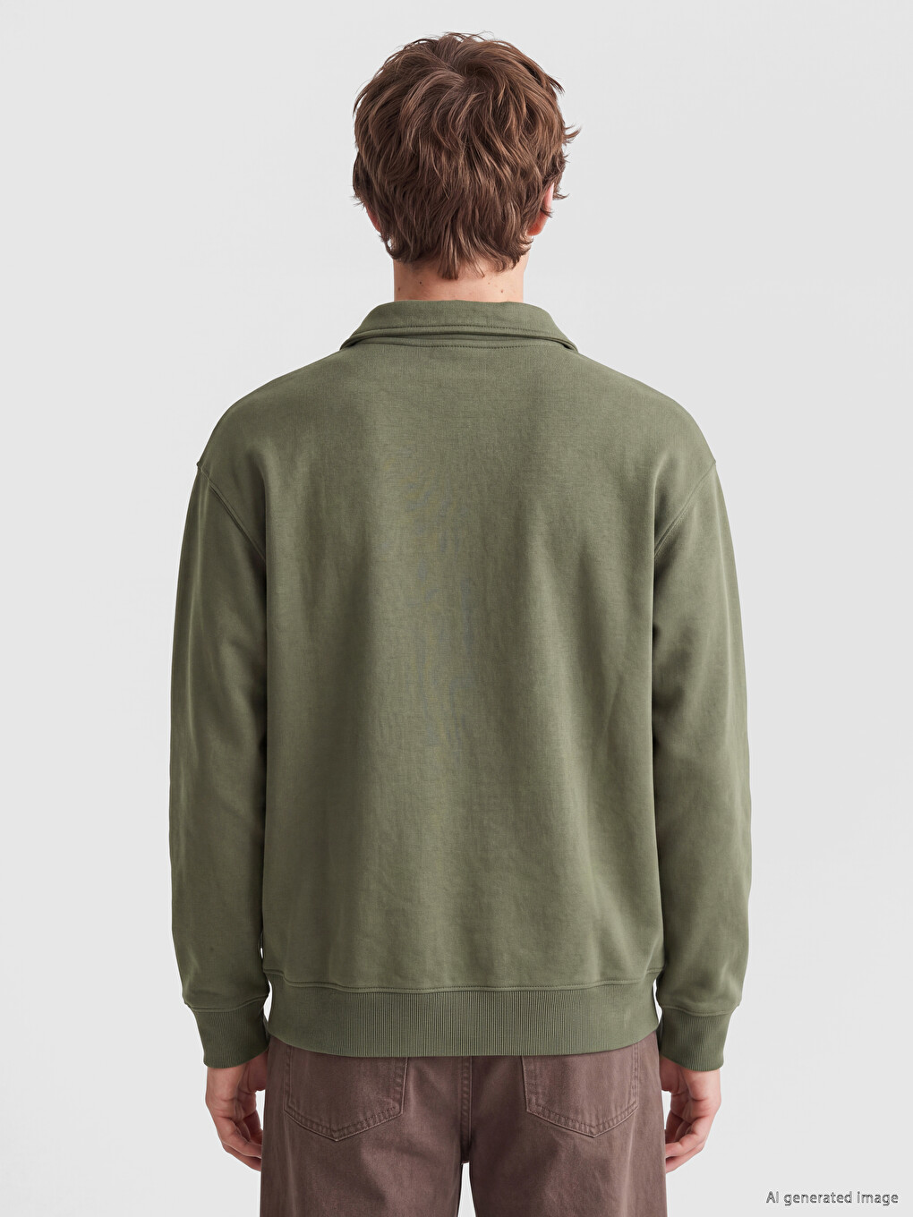 Man Khaki Sweatshirt-3