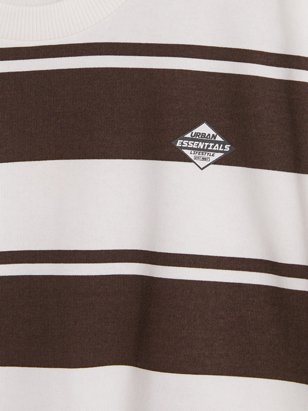 Kahverengi Çizgili Erkek Çocuk Sweatshirt-1