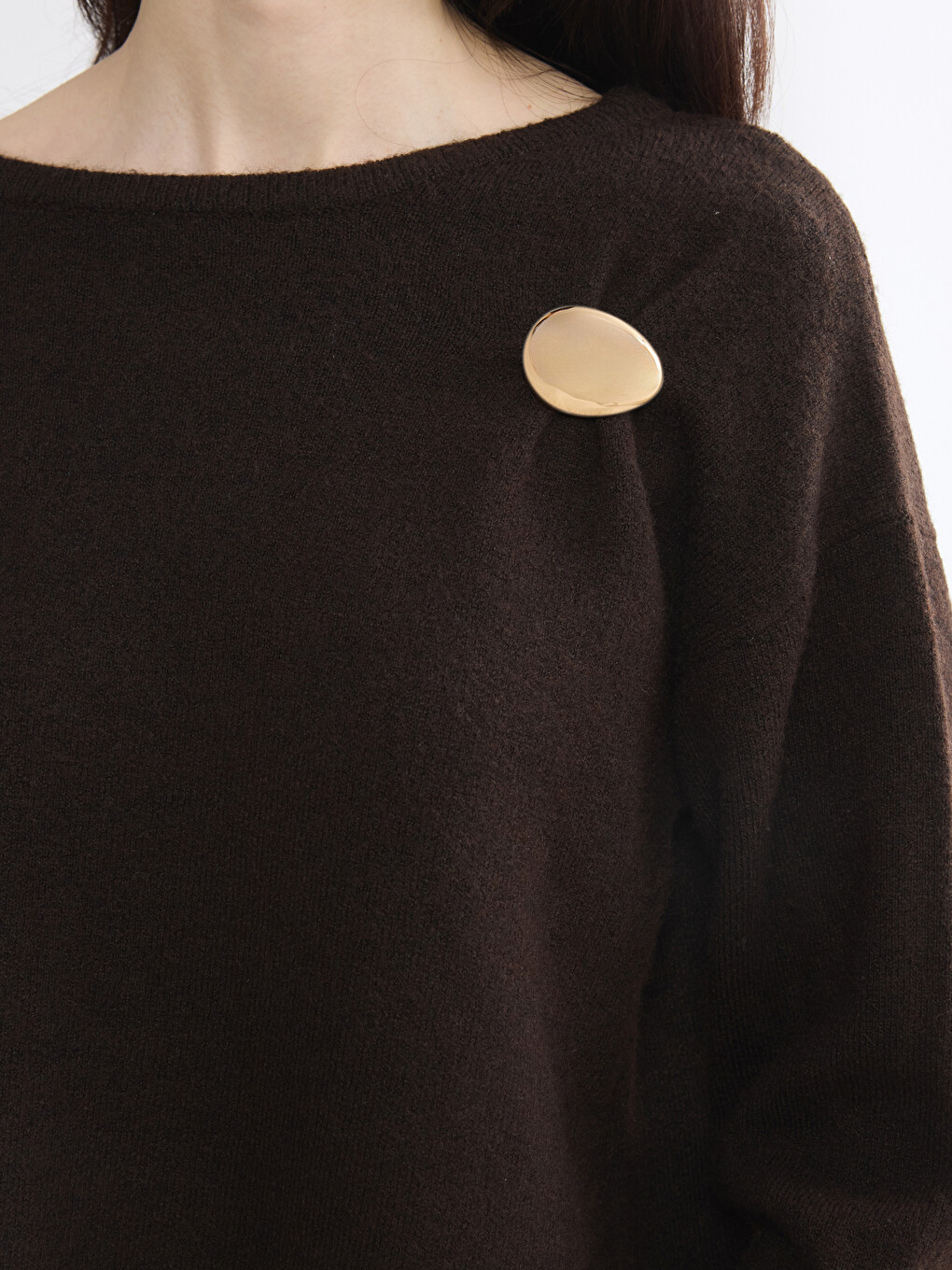 Crew Neck Women's Knitwear Sweater-2