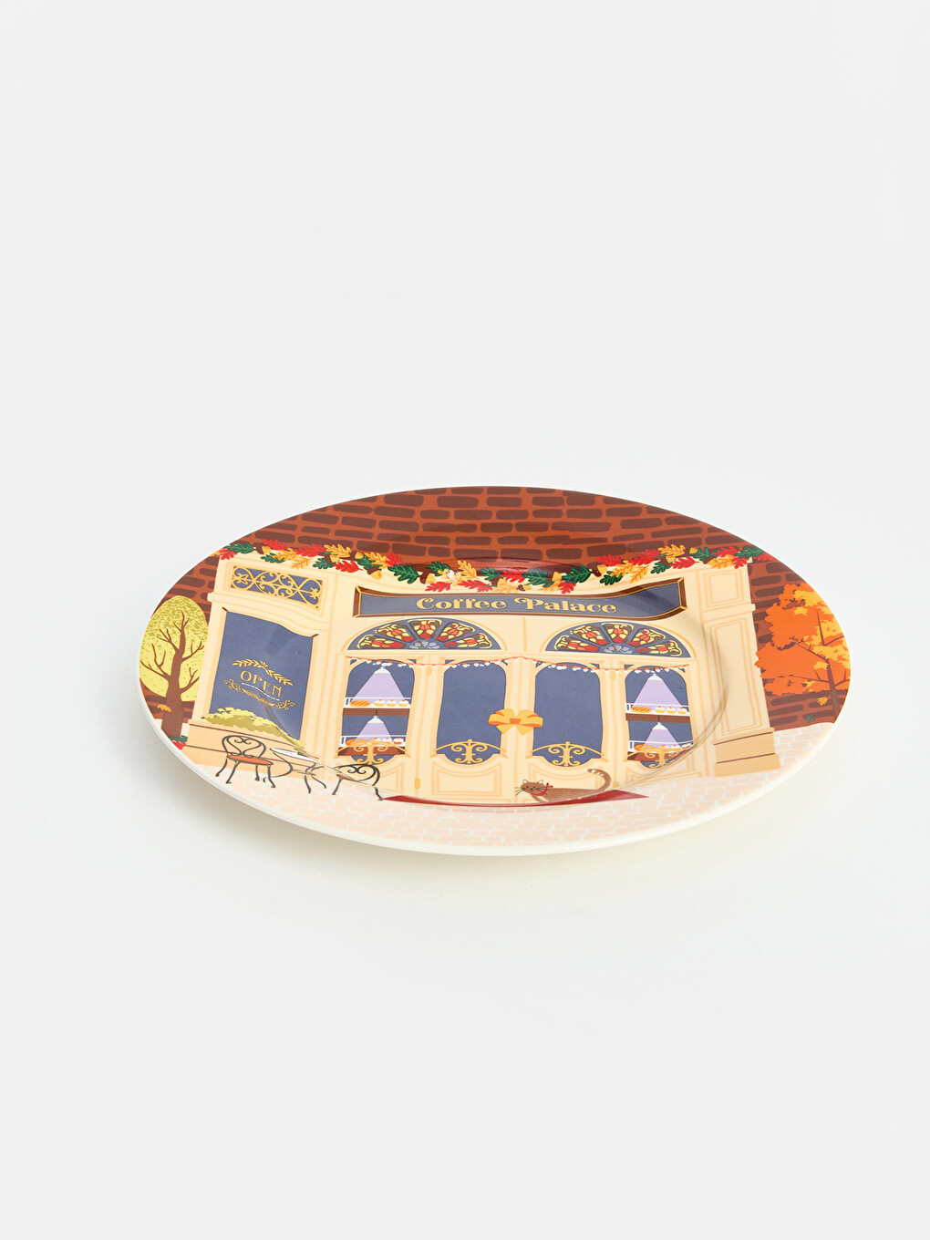 Printed Porcelain Cake Plate Set 2 Pack 19 Cm-2