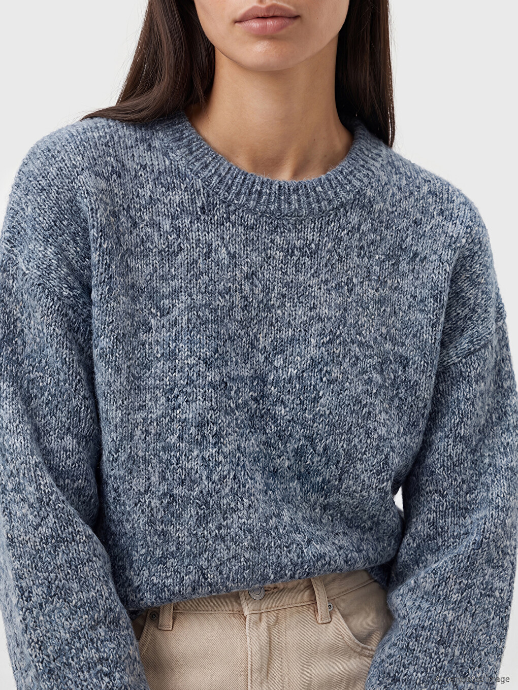 Crew Neck Oversize Women's Knitwear Sweater-2