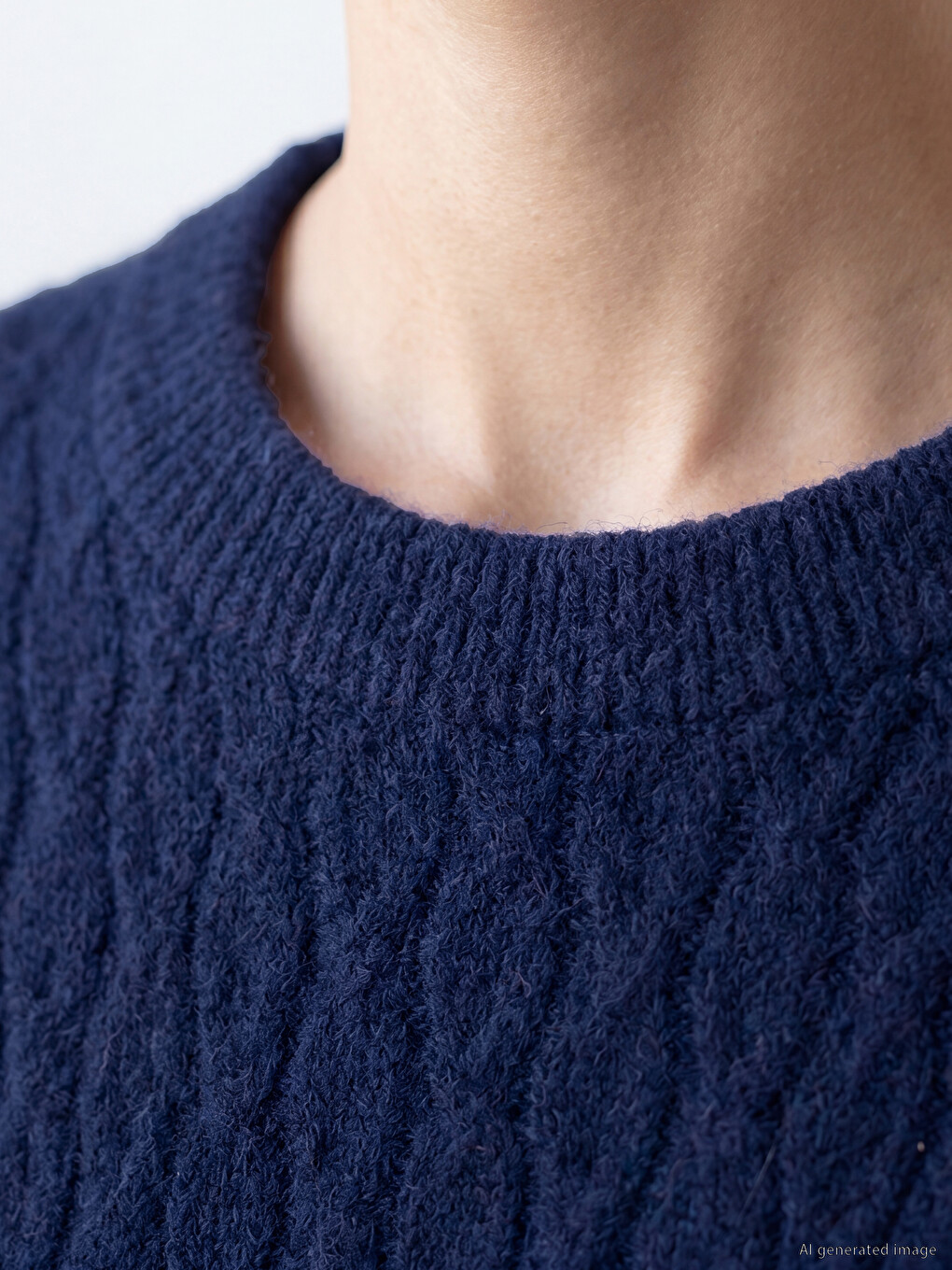 Patterned Wool Blend Women's Knitwear Sweater-2