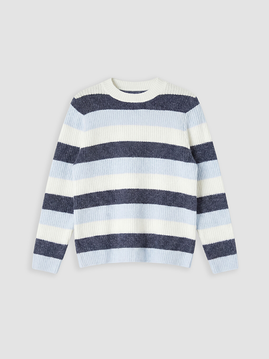 Crew Neck Striped Women's Knitwear Sweater-4