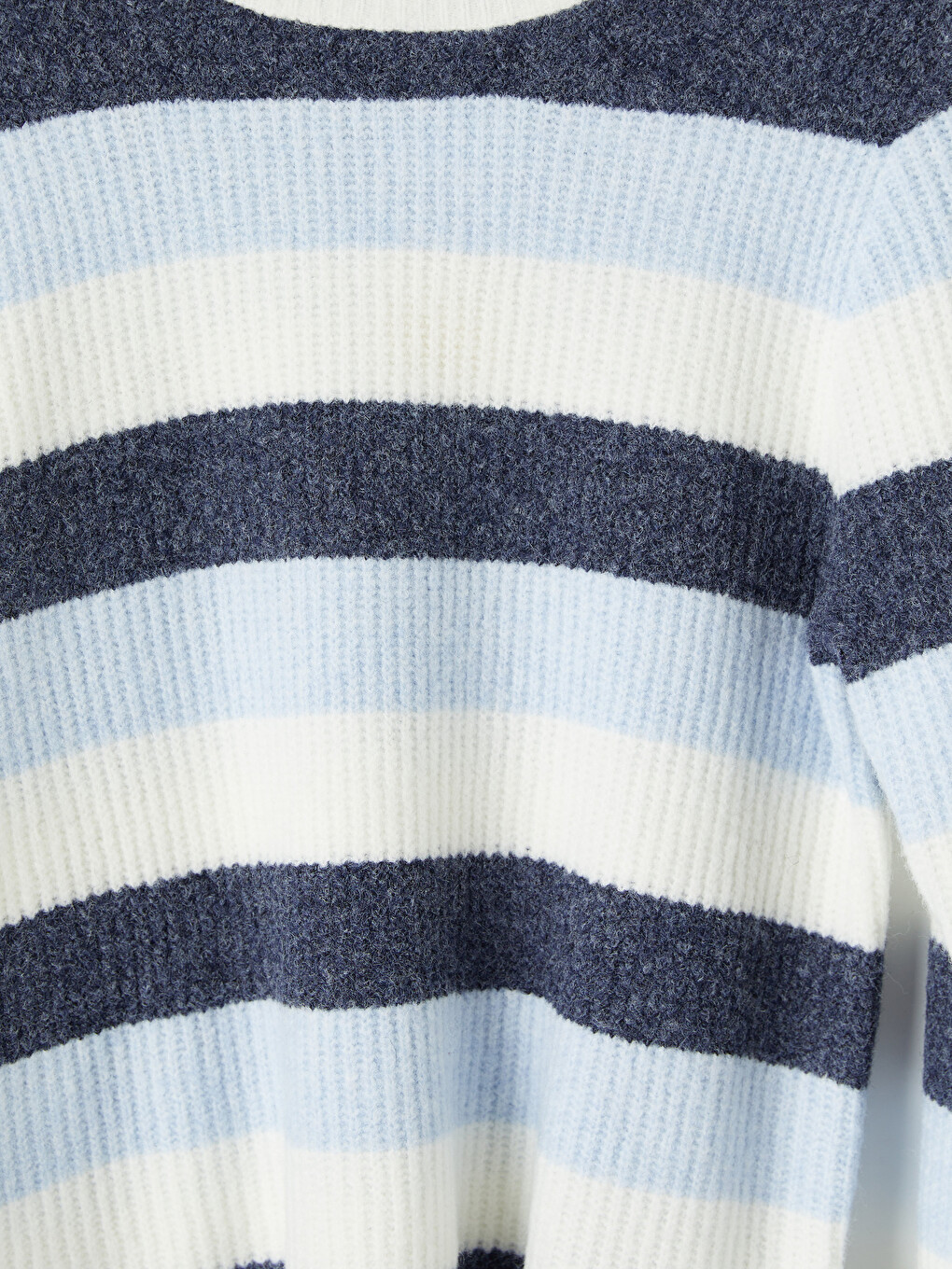 Crew Neck Striped Women's Knitwear Sweater-5