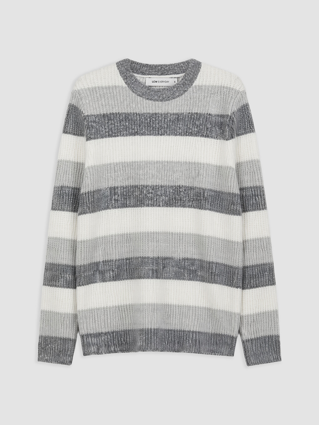 Crew Neck Striped Women's Knitwear Sweater-4