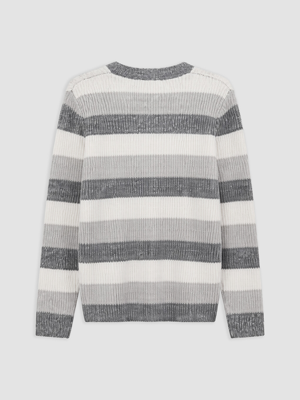 Crew Neck Striped Women's Knitwear Sweater-5