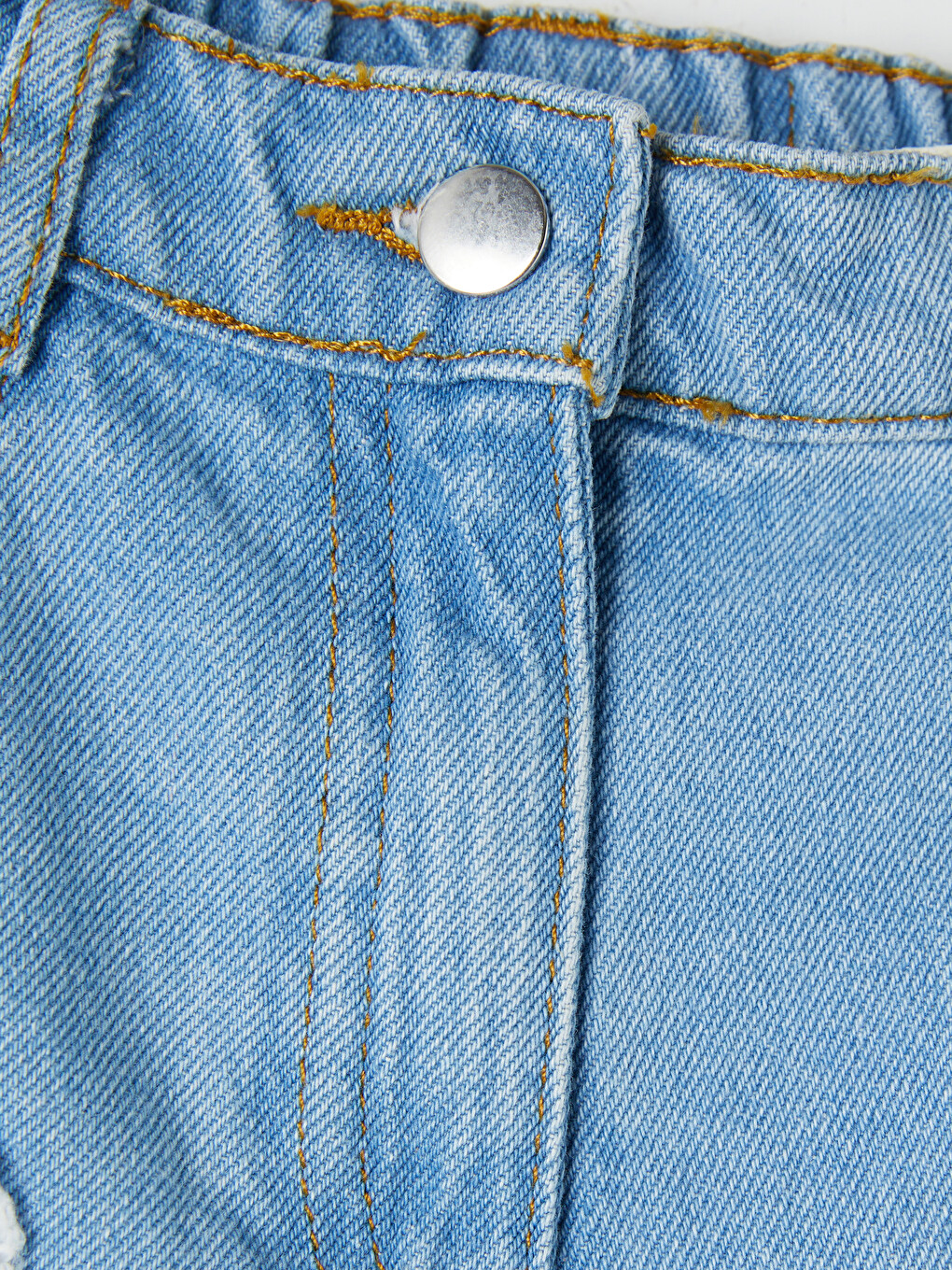 İndigo Straight Fit Nakışlı Kız Çocuk Jean Pantolon-1