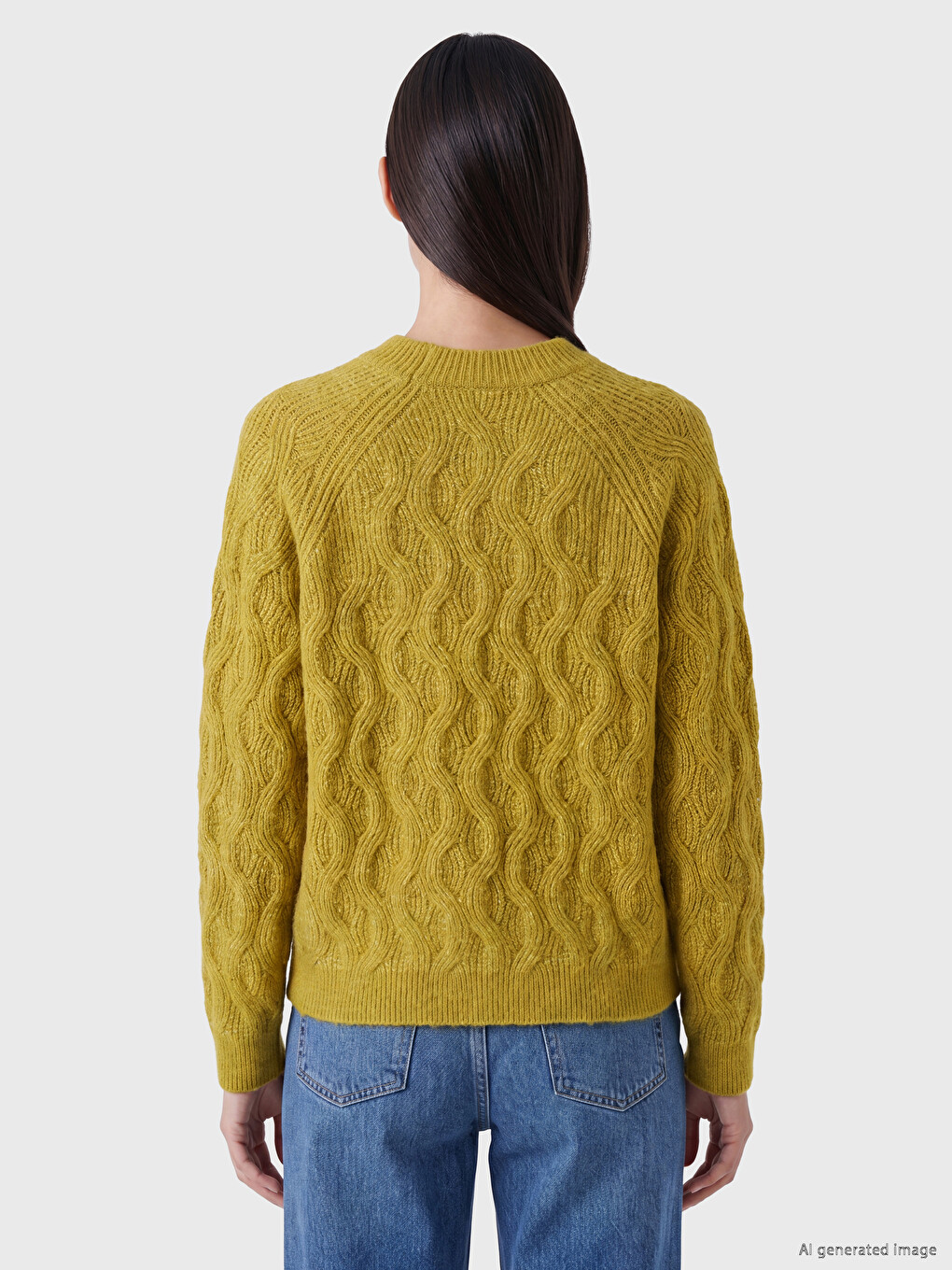 Pull-over En Tricot À Motifs À Col Rond Pour Femme-3