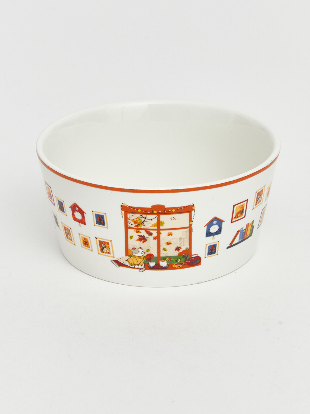 Onbahar Themed Printed Porcelain Bowl-2