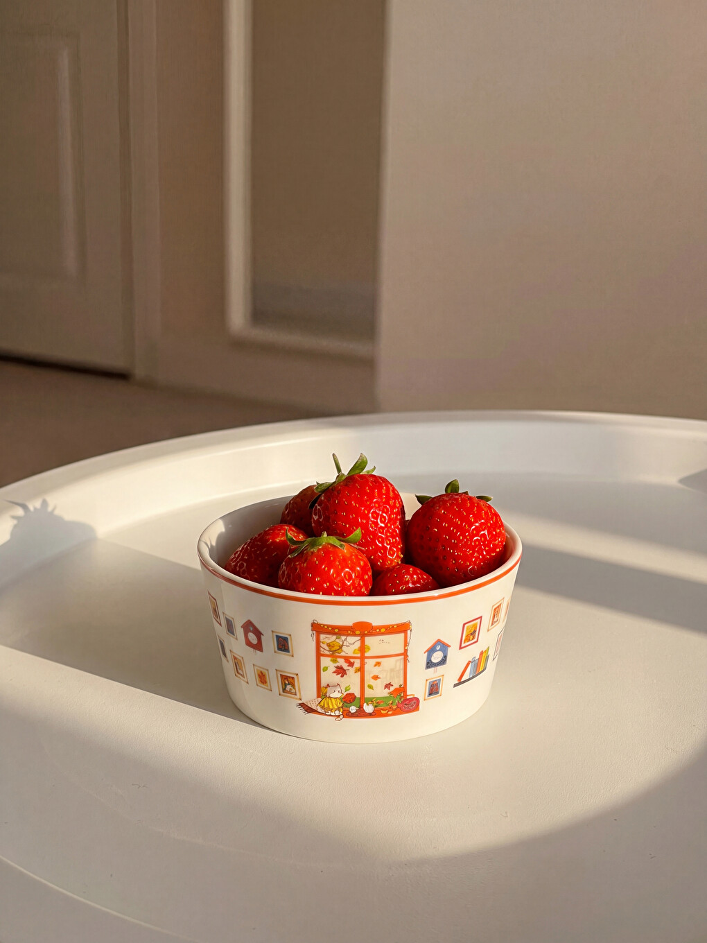 Onbahar Themed Printed Porcelain Bowl