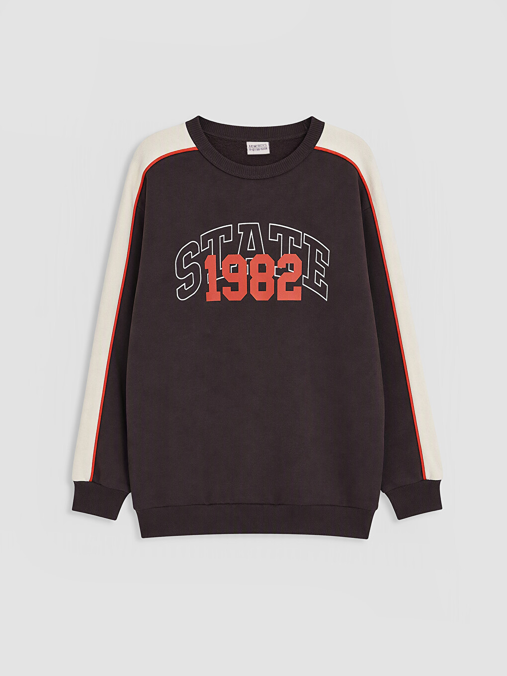Kahverengi Baskılı Erkek Çocuk Sweatshirt
