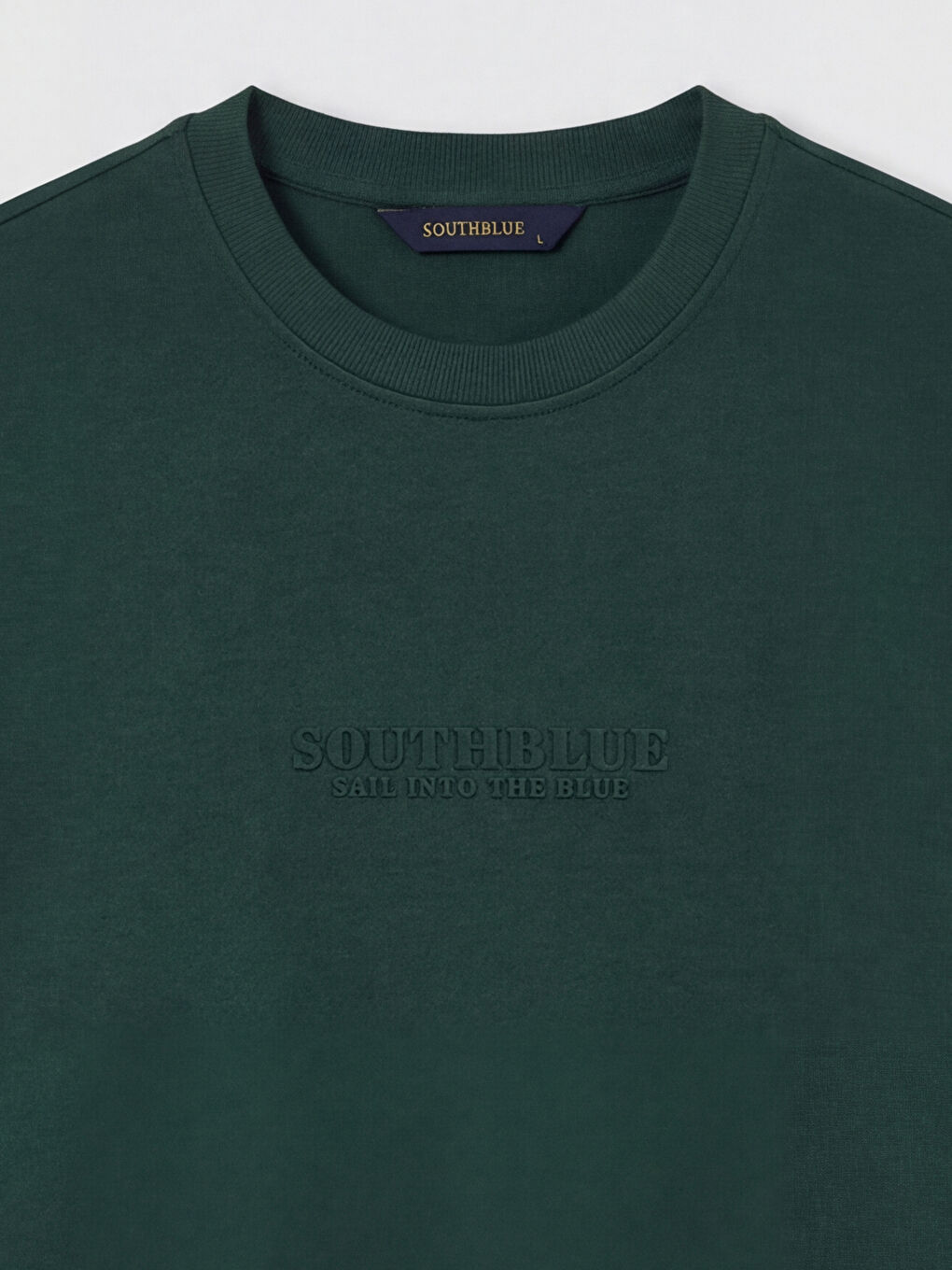 Yeşil Bisiklet Yaka Baskılı Erkek Sweatshirt-6