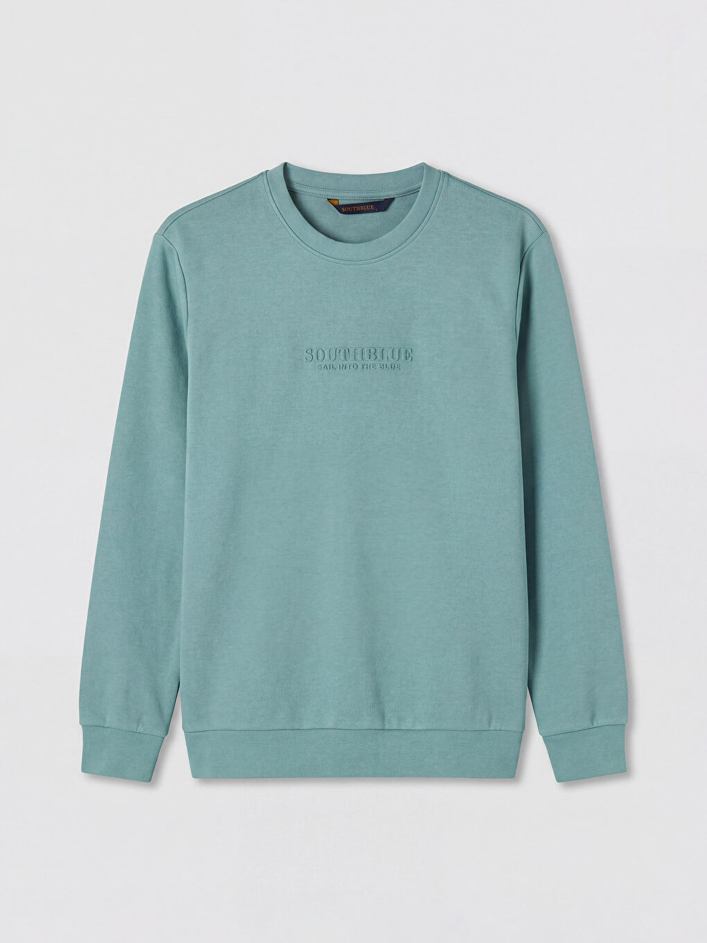 Mavi Bisiklet Yaka Baskılı Erkek Sweatshirt-4