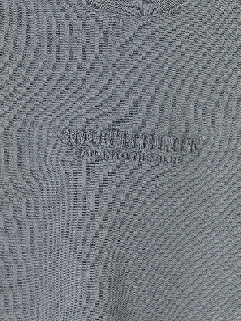 Antrasit Bisiklet Yaka Baskılı Erkek Sweatshirt-6