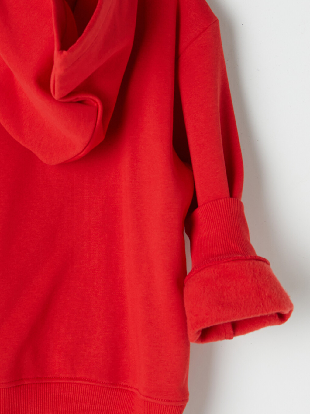 Kırmızı Kapüşonlu Baskılı Erkek Çocuk Sweatshirt-2