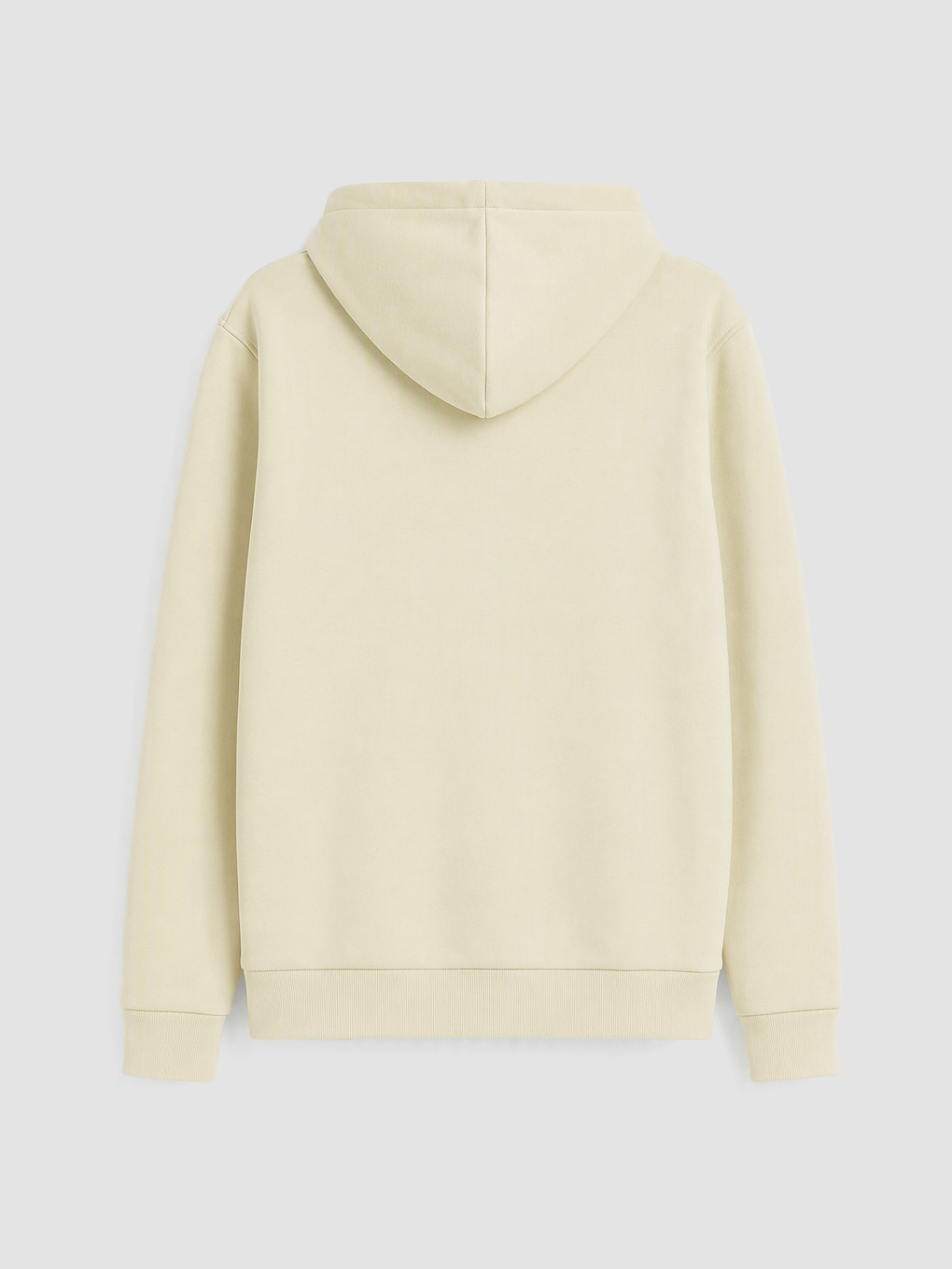 Bej Kapüşonlu Erkek Fermuarlı Sweatshirt-7