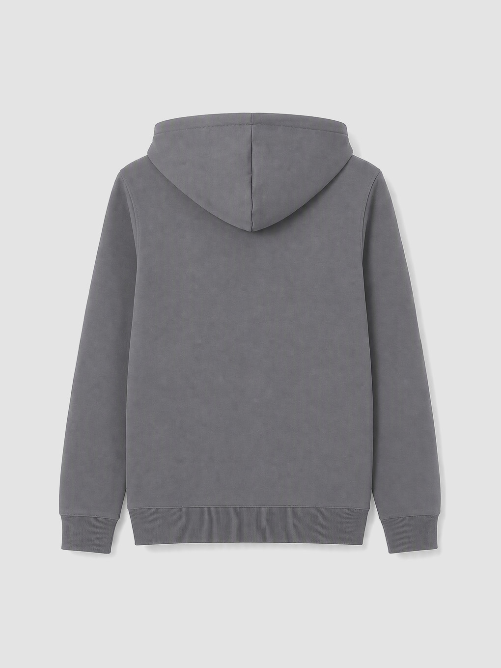 Gri Kapüşonlu Erkek Fermuarlı Sweatshirt-7