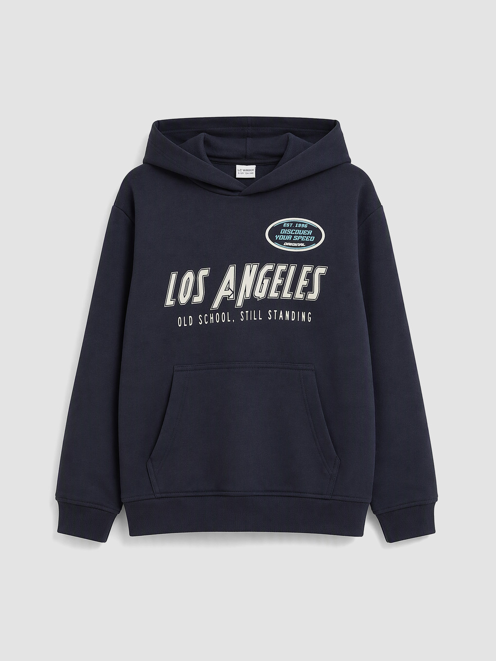 Lacivert Baskılı Erkek Çocuk Kalın Sweatshirt