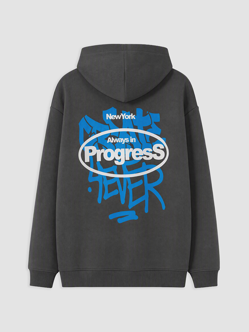 Antrasit Baskılı Erkek Çocuk Kalın Sweatshirt-1