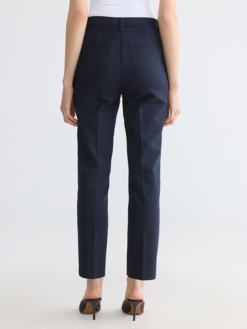 Cigarette Fit Women's Trousers-3