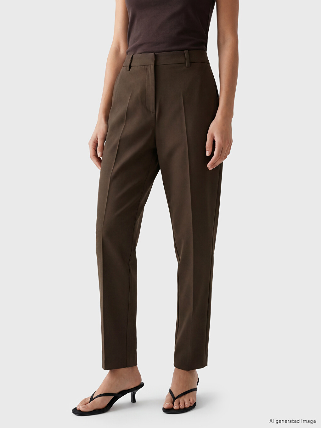 Cigarette Fit Women's Trousers-1