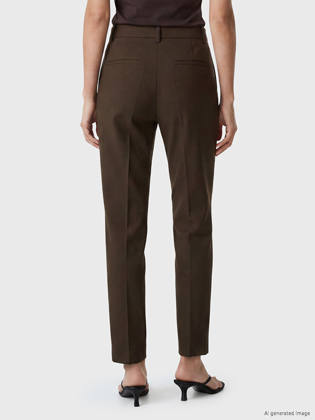 Cigarette Fit Women's Trousers-3