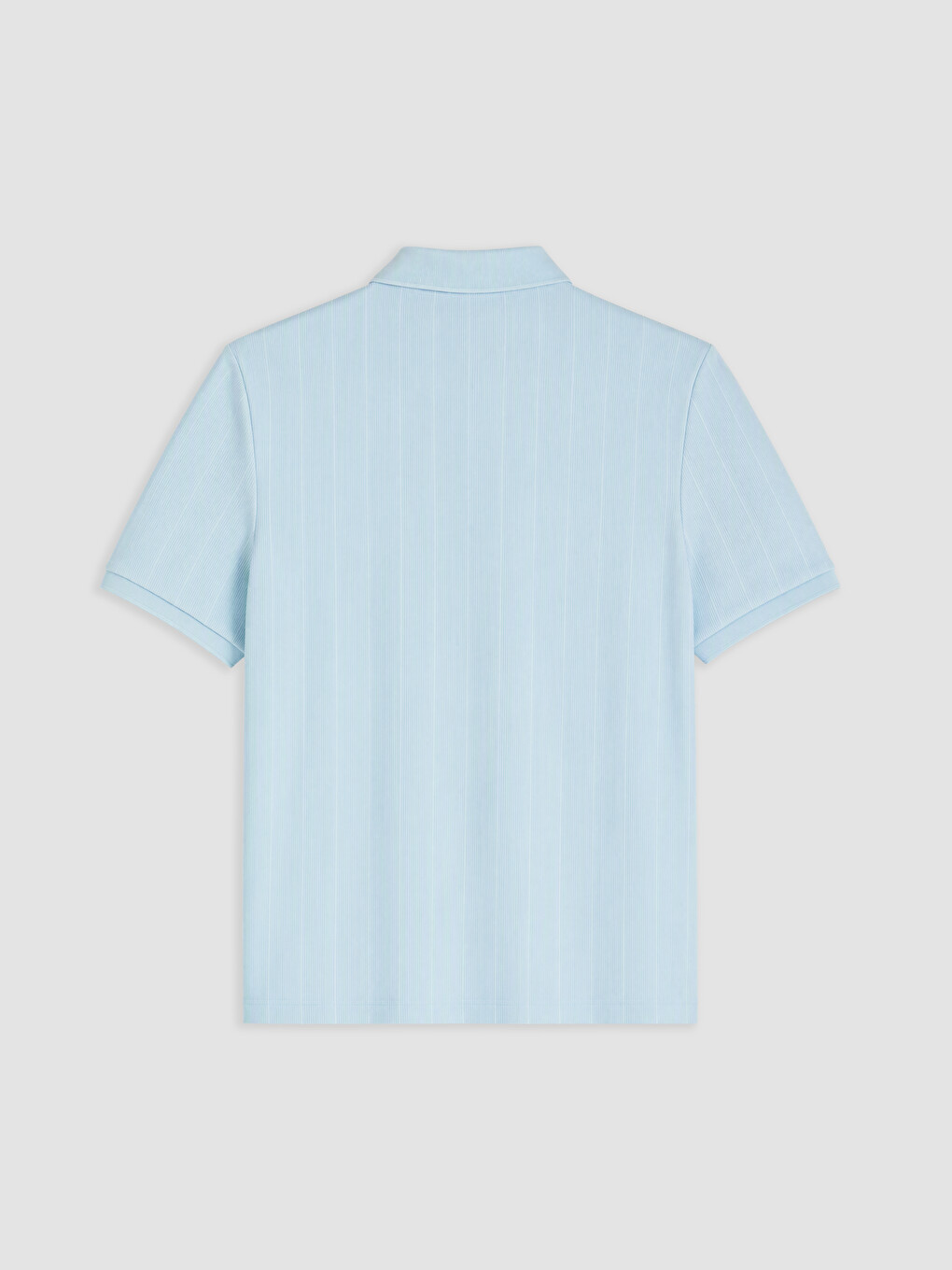Polo Collar Ribbed Fabric Men's T-shirt-1