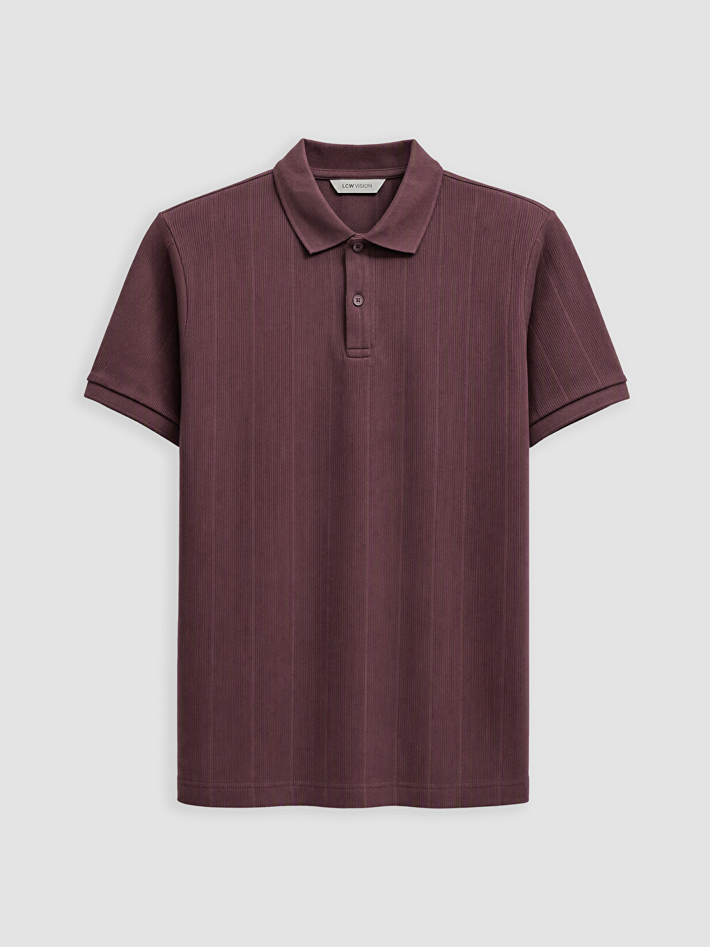 Polo Collar Ribbed Men's T-shirt
