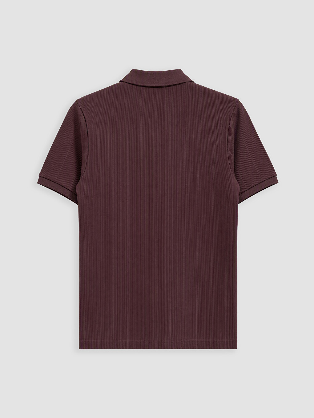 Polo Collar Ribbed Men's T-shirt-2