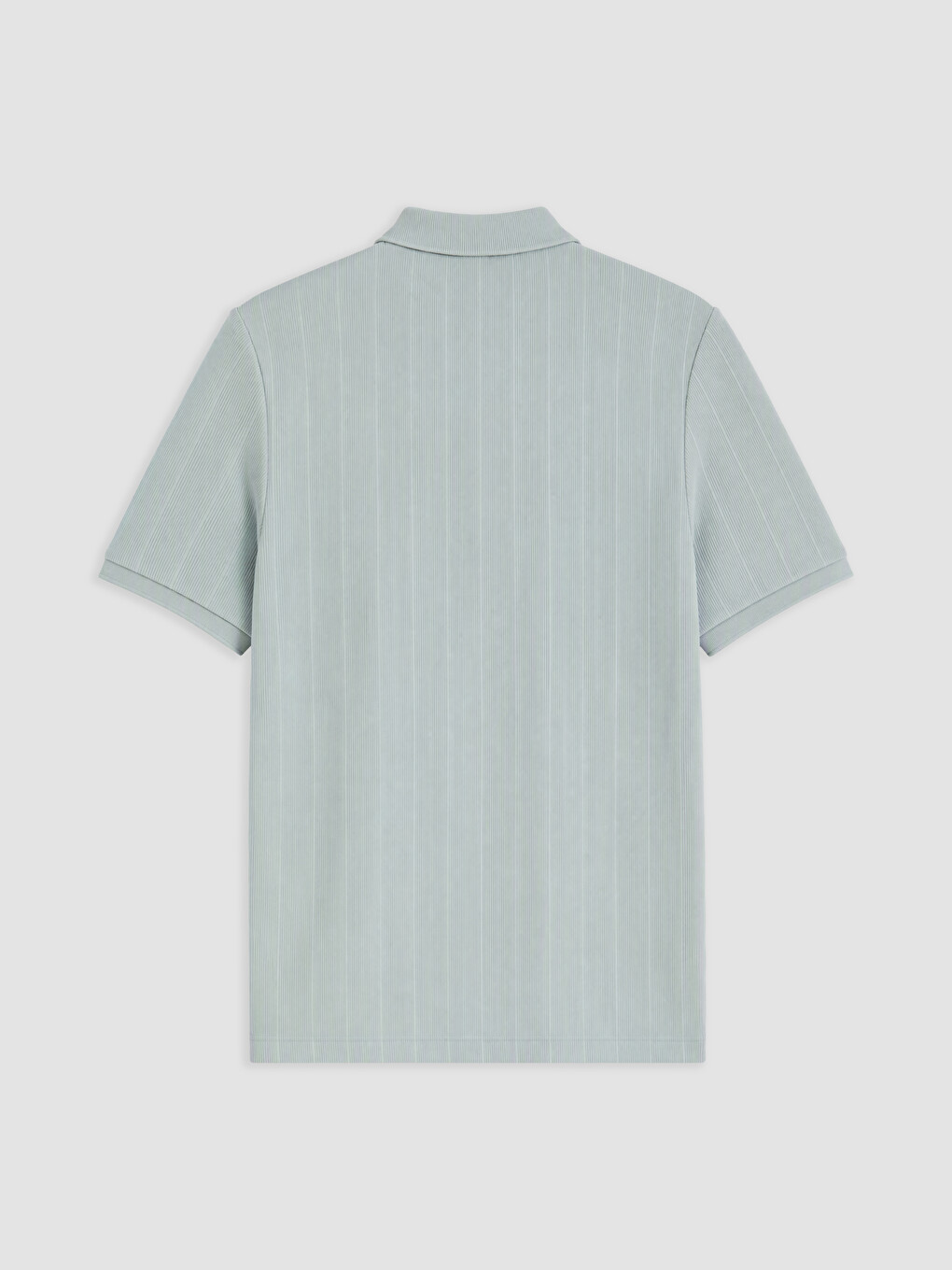 Polo Collar Ribbed Fabric Men's T-shirt-5
