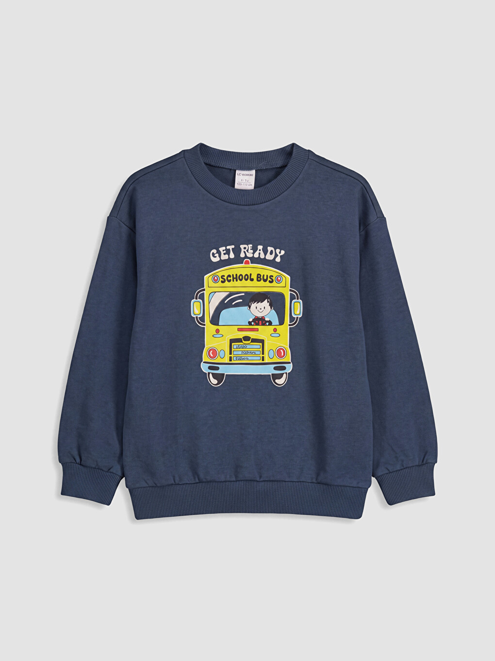 Lacivert Baskılı Erkek Çocuk Sweatshirt
