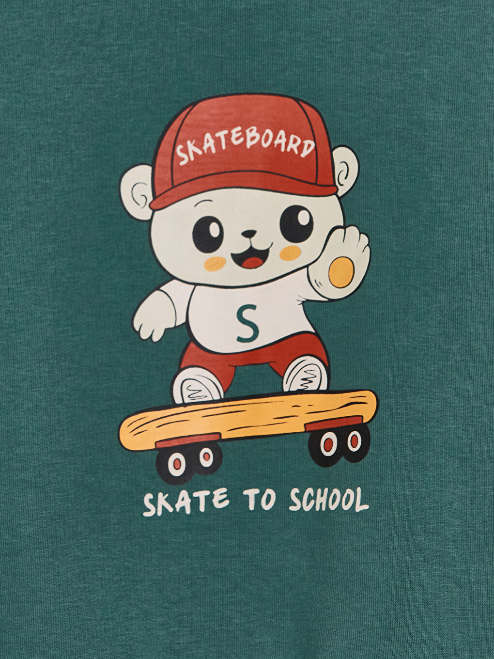Yeşil Baskılı Erkek Çocuk Sweatshirt-2