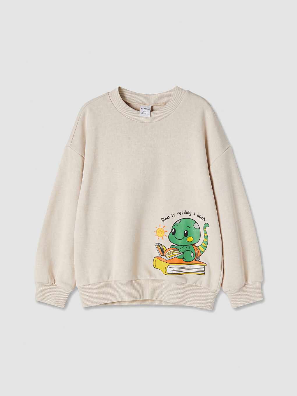 Bej Baskılı Erkek Çocuk Sweatshirt