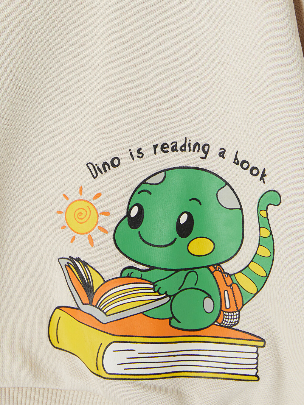 Bej Baskılı Erkek Çocuk Sweatshirt-1