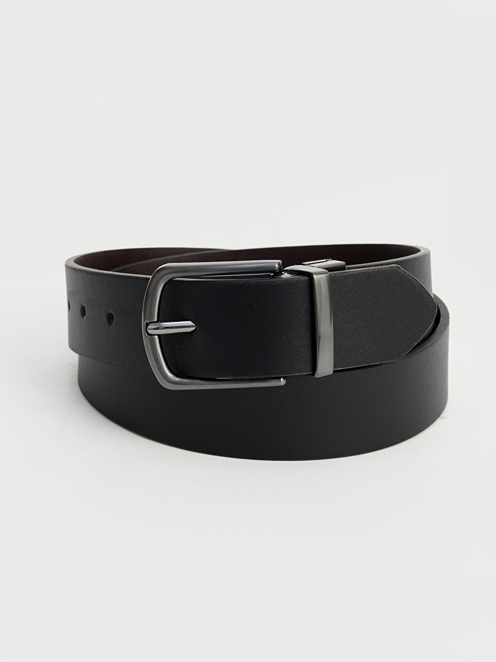 Double Sided Leather Look Men's Belt