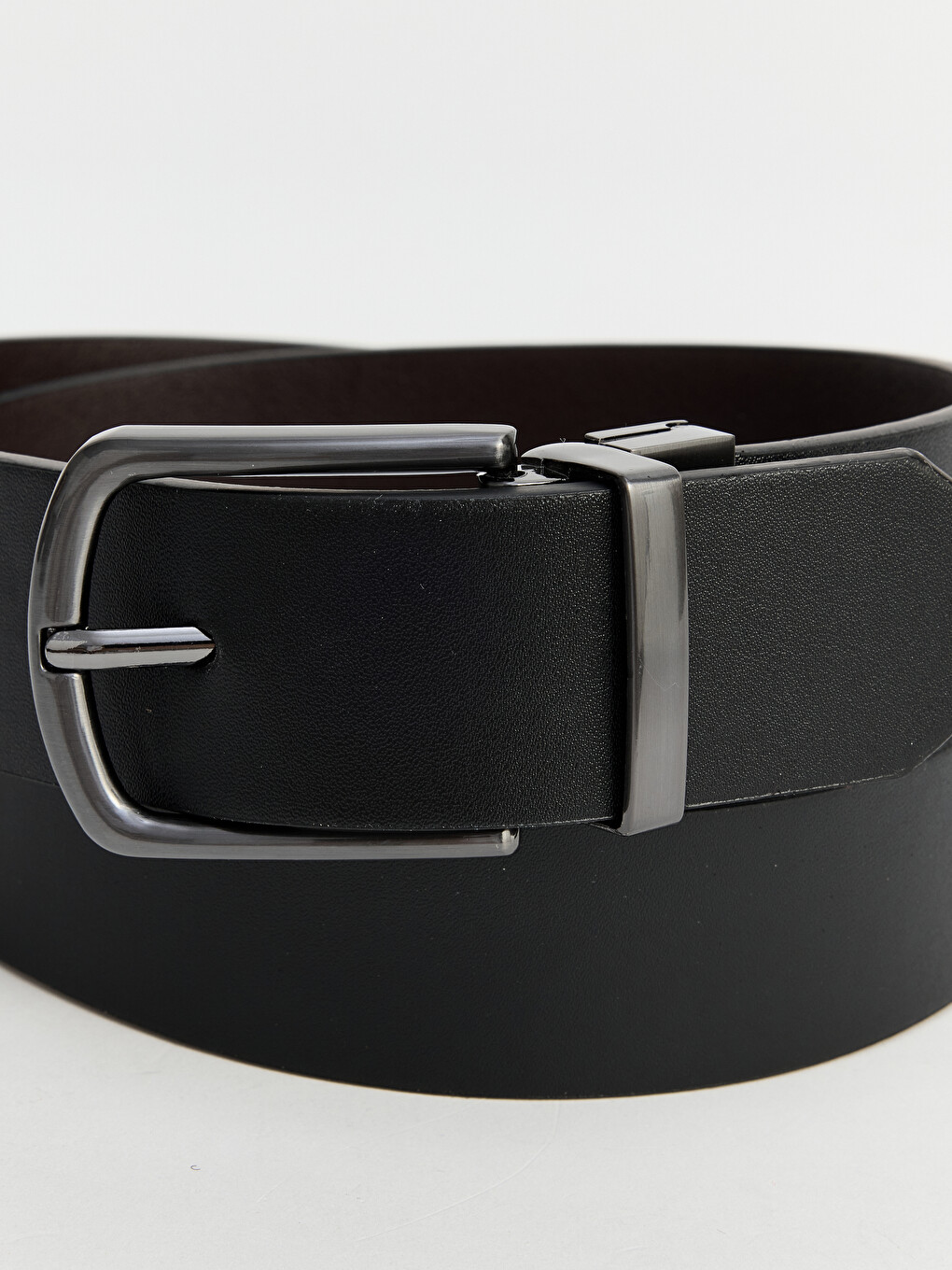 Double Sided Leather Look Men's Belt-2