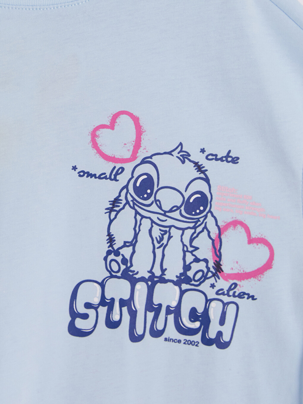 Печатен Пижама Сет Stitch And Angel За Девојчиња-8