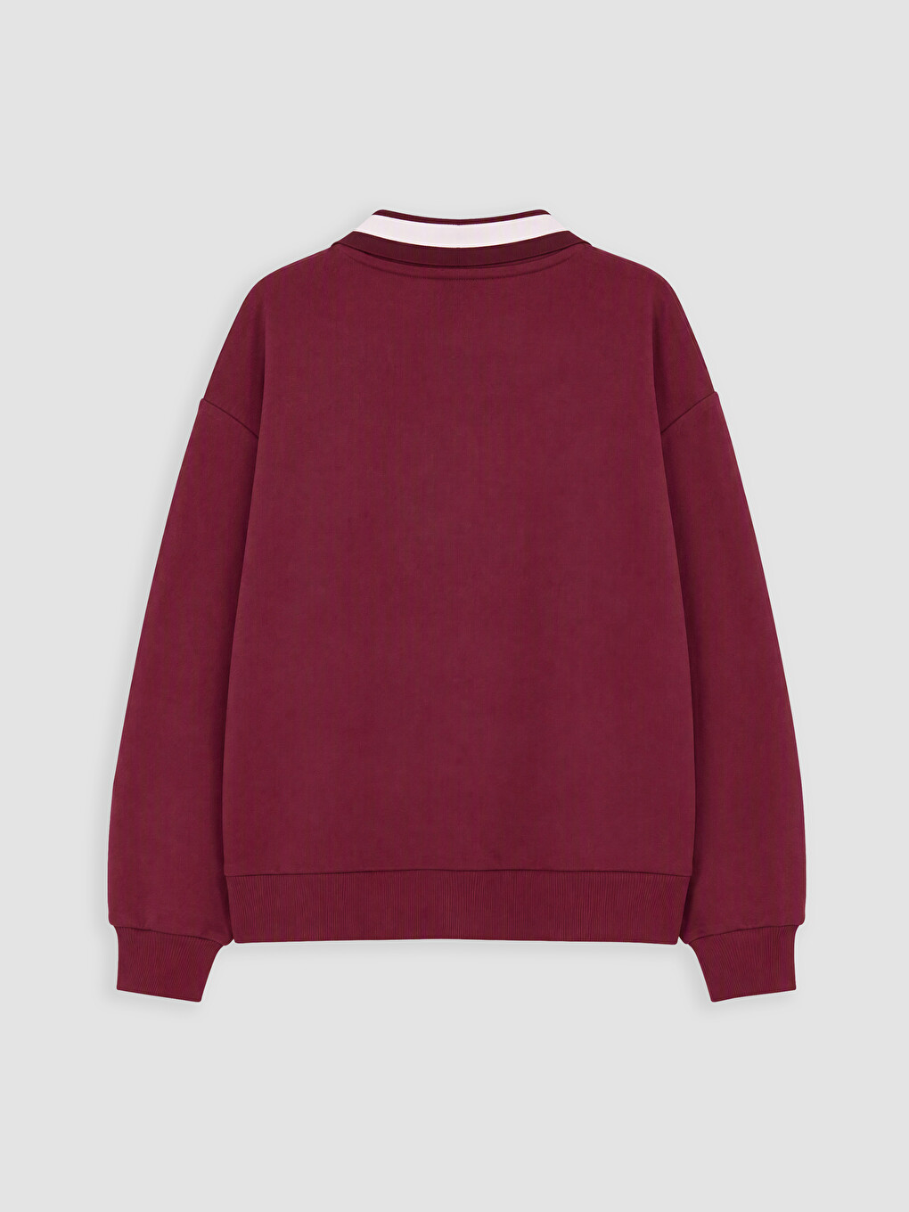 Bordo Polo Yaka Baskılı Kız Çocuk Takım-3