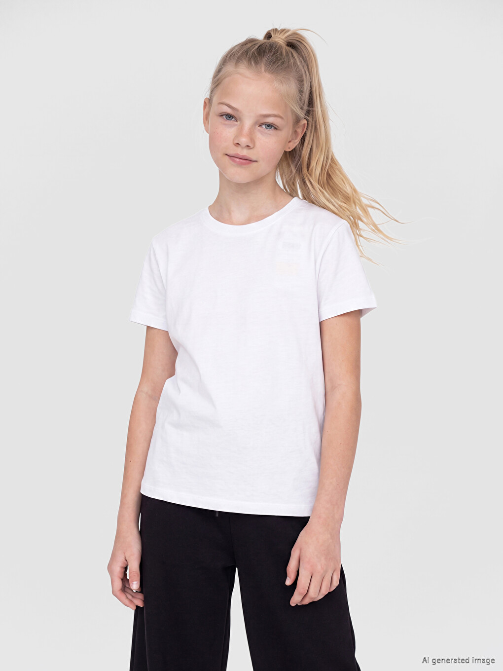 Tricou Pentru Fete Cu Guler Rotund-1