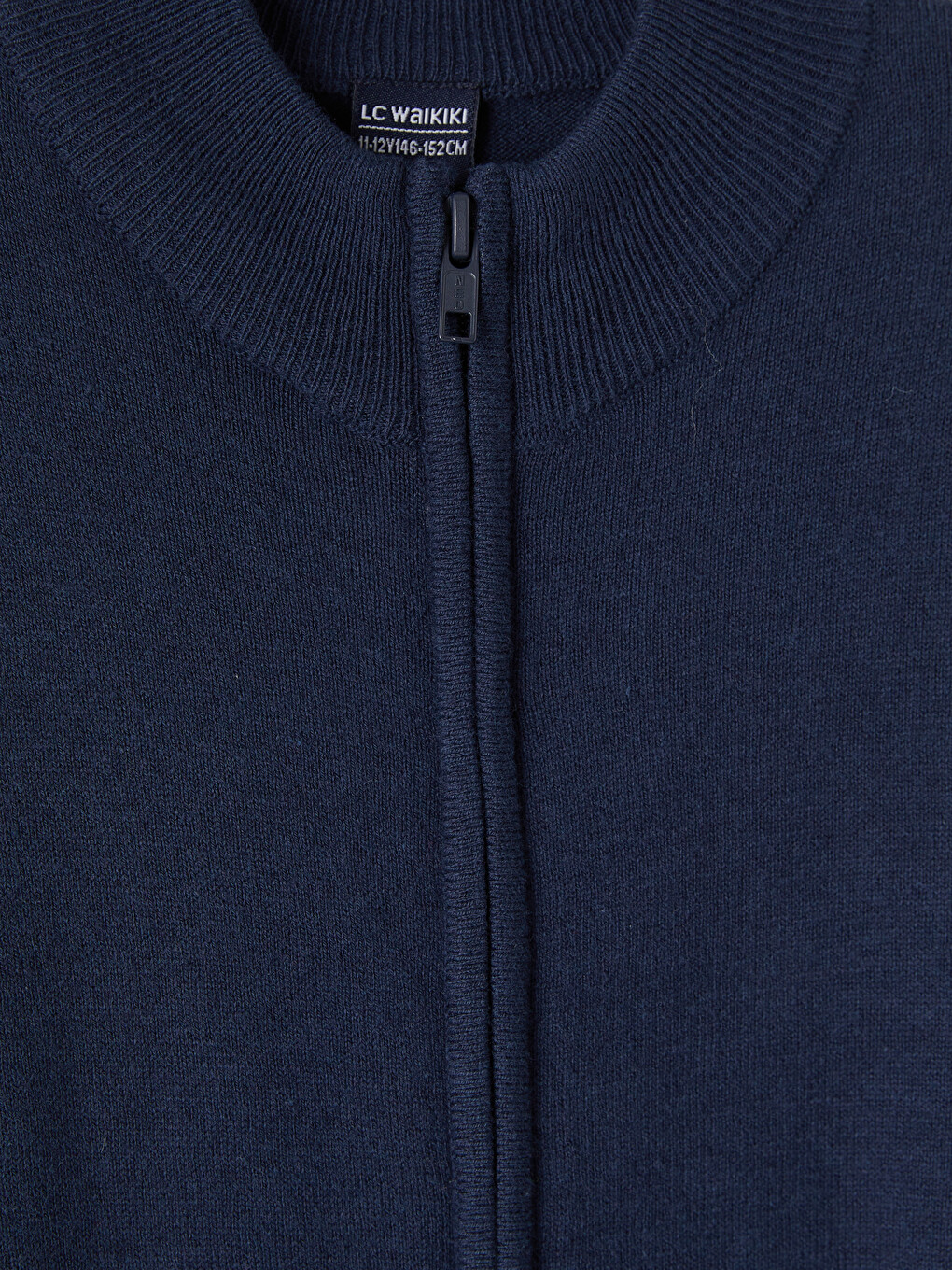 Mock Neck Zippered Boys' Knitwear Cardigan-2