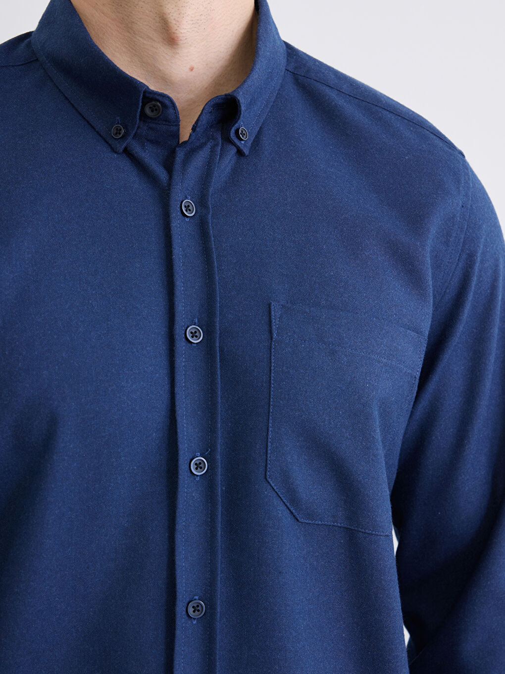 İndigo Regular Fit Gabardin Erkek Gömlek-2