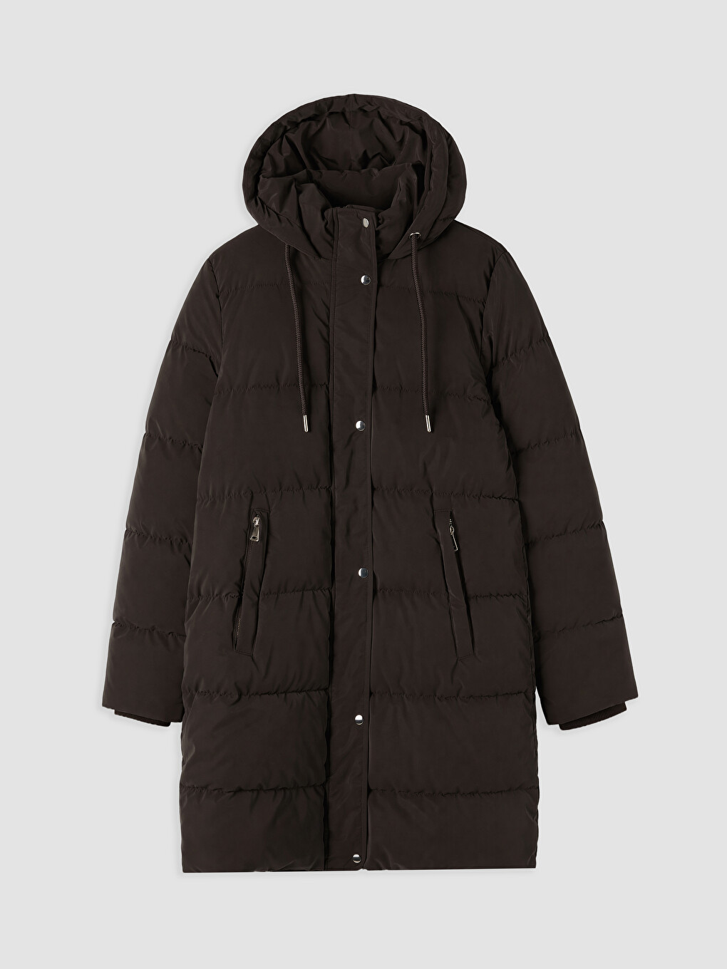 Woman Brown Puffer Coat-5