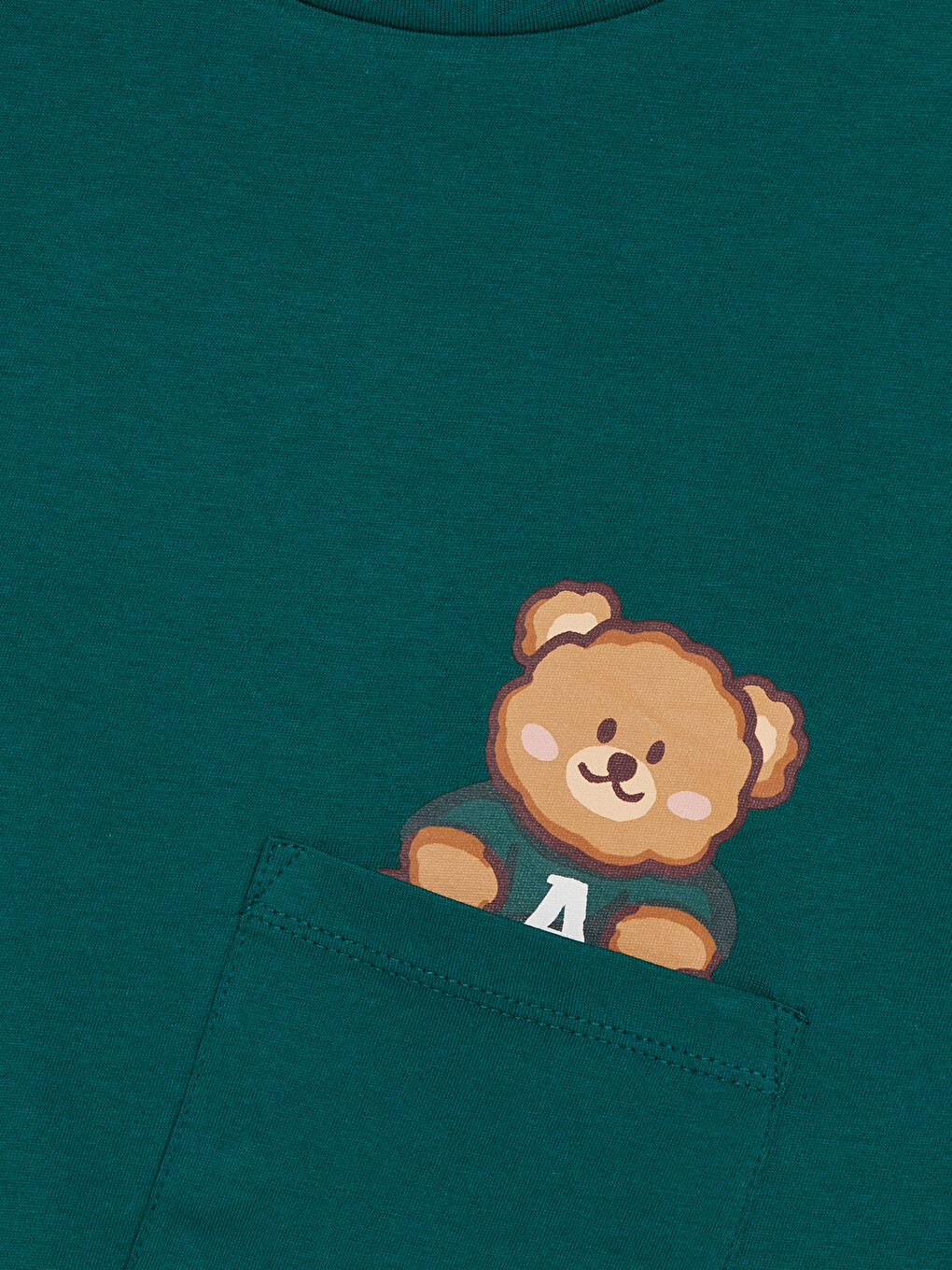 Yeşil Beli Lastikli Desenli Kadın Jogger Pijama Alt-2
