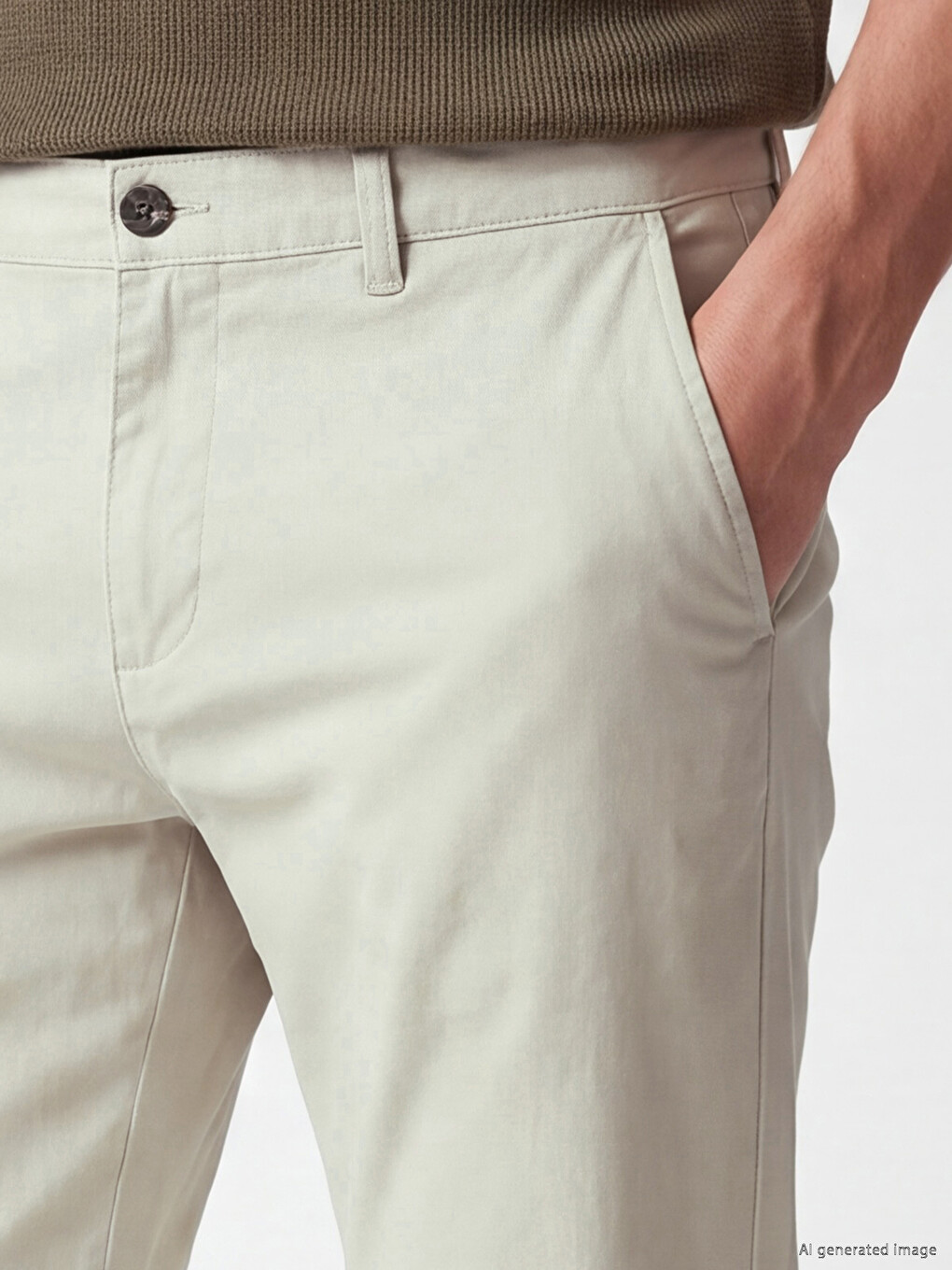 Man Beige Trousers-2