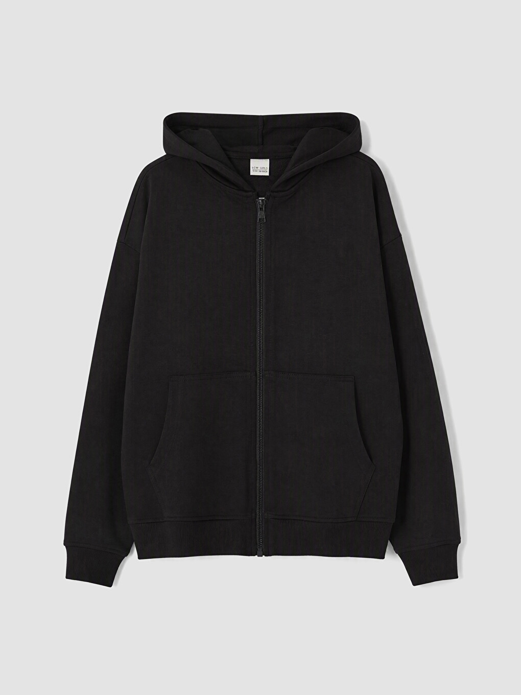 Girls' Basic Hooded Zip-up Sweatshirt
