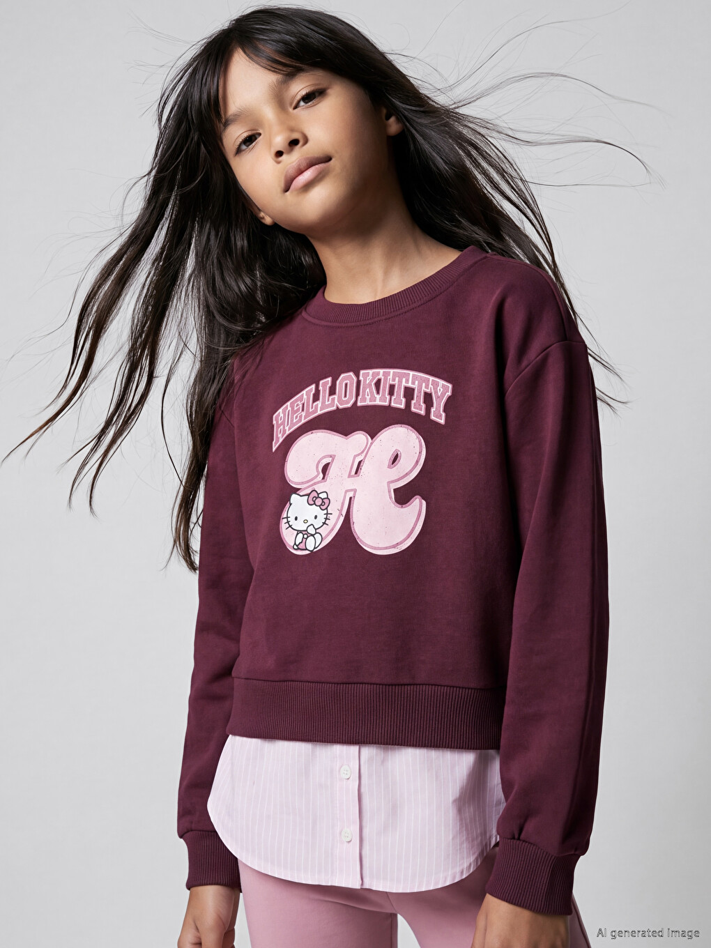 Hello Kitty Printed Girls' Sweatshirt