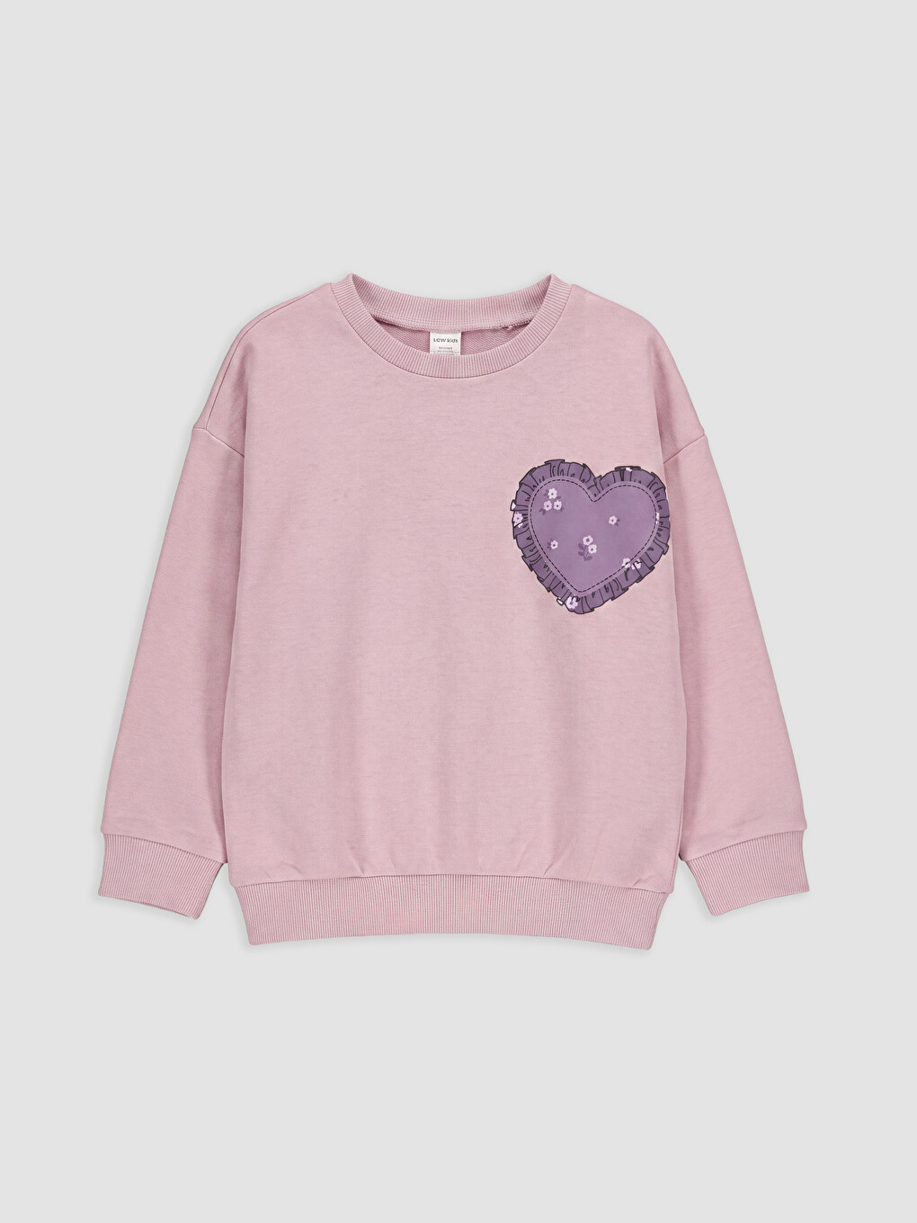 Crew Neck Printed Girls' Thick Sweatshirt 2 Pack-1