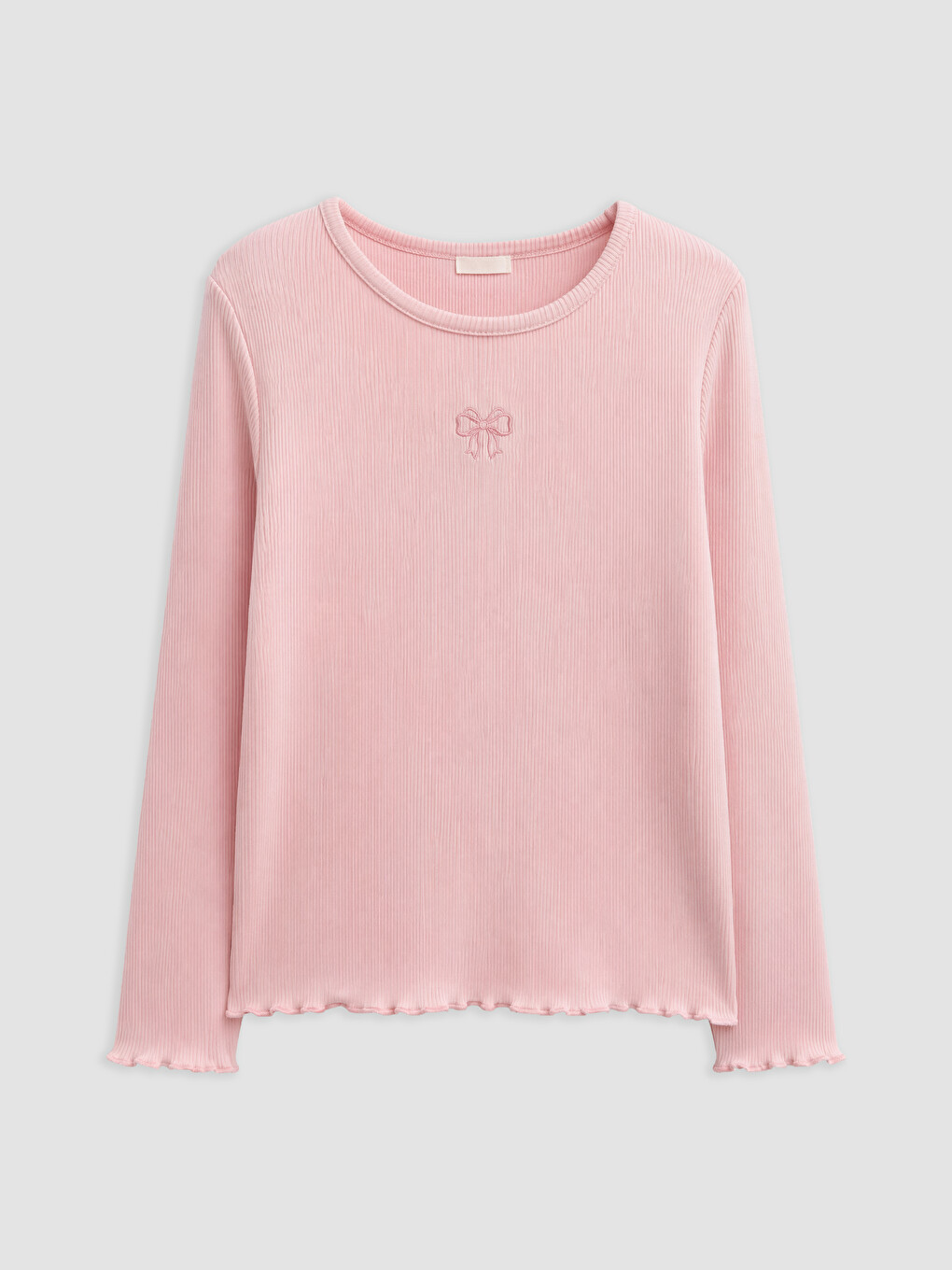 Crew Neck Embroidered Girls' T-shirt